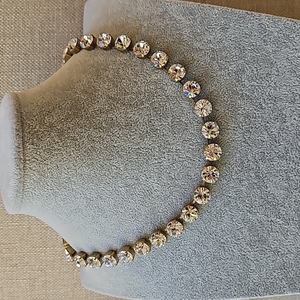 Loren Hope Gold Crystal Tennis Necklace